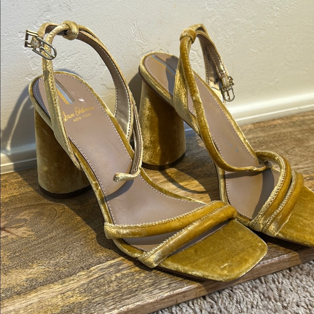 Sam Edelman Yellow Strappy Heels